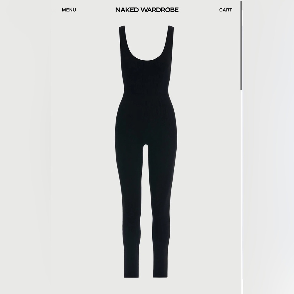 Naked Wardrobe Snatched Scoop Neck Jumpsuit - size L